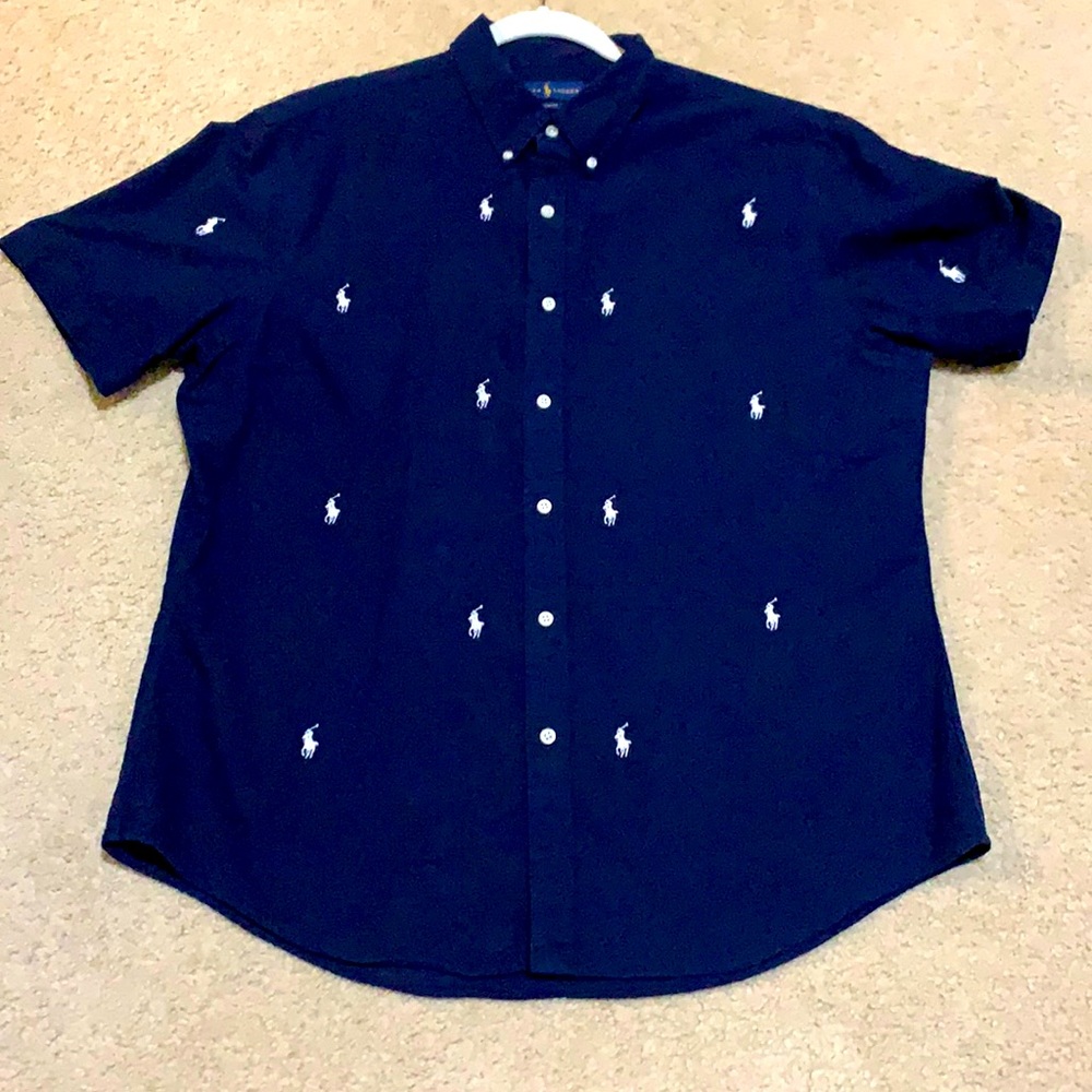 Men Polo Button Doen Dress Shirt